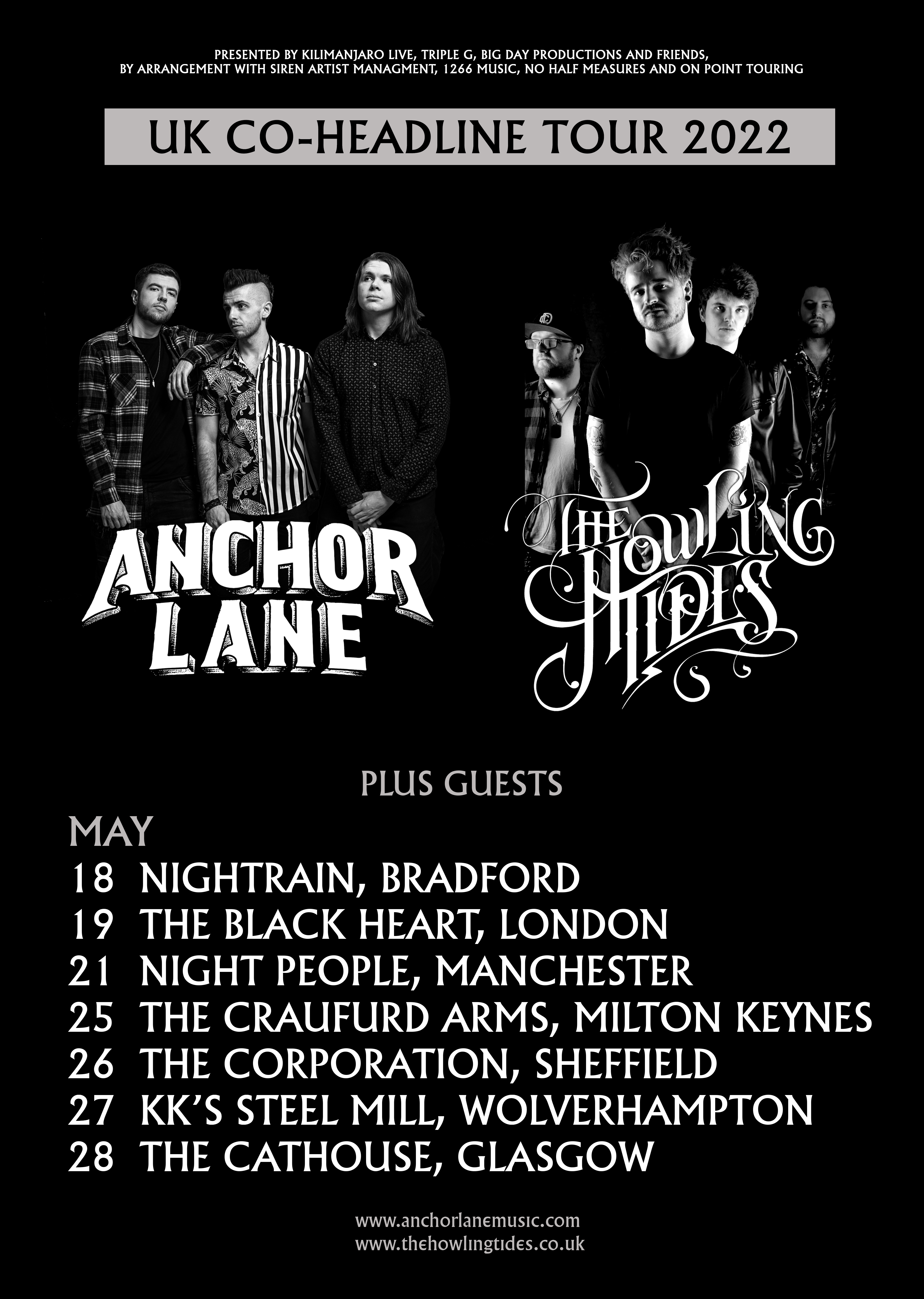 ANCHOR LANE ANNOUNCE CO-HEADLINE TOUR FOR MAY 2022